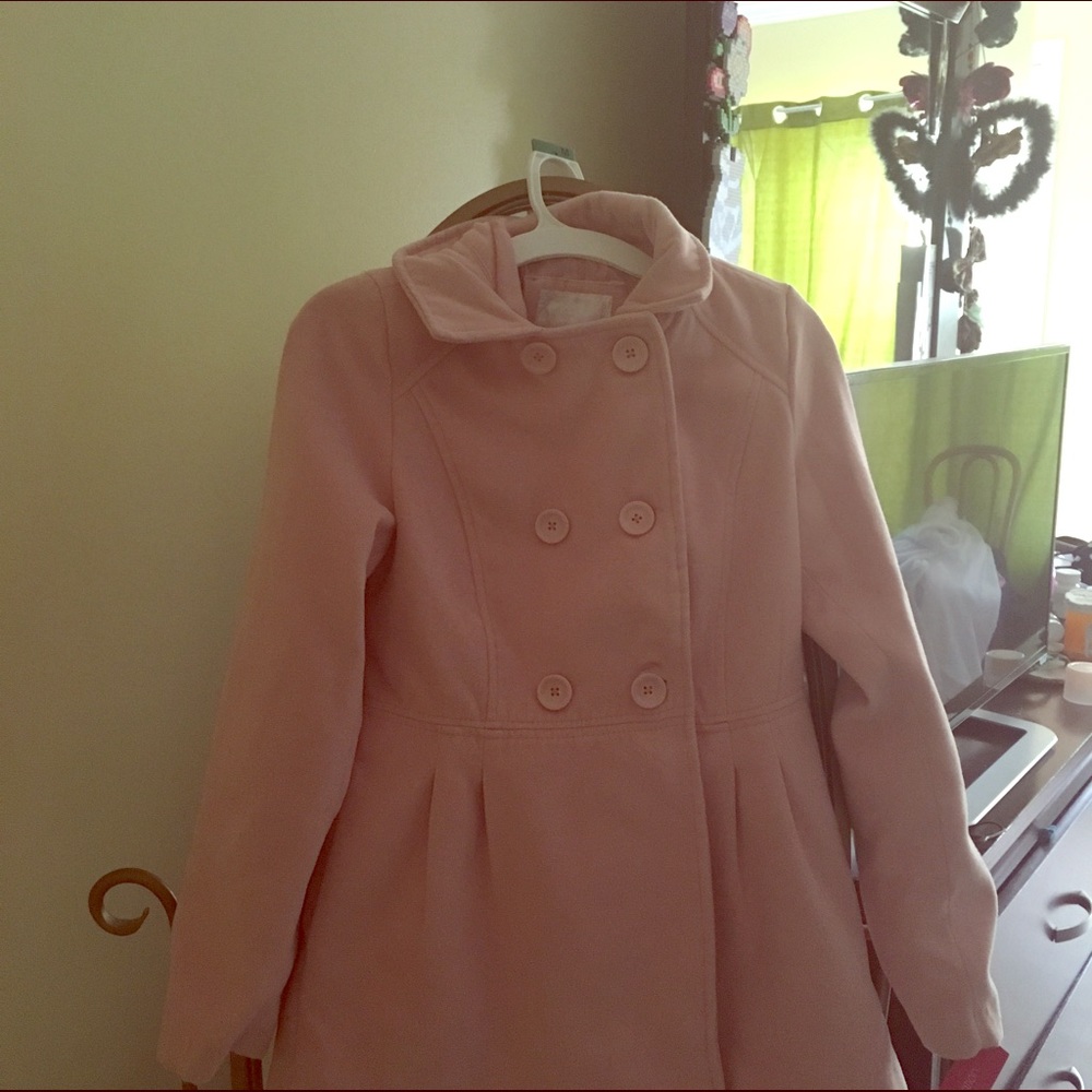 Powder Pink Pea Coat
